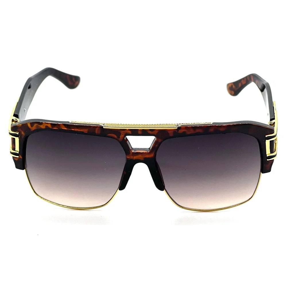 Aviator Sunglasses Gold Accents Fashion Shades Men‎ Oversized Hip Hop Shades New